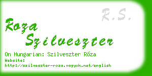 roza szilveszter business card
