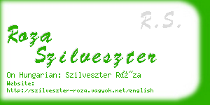 roza szilveszter business card